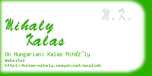 mihaly kalas business card